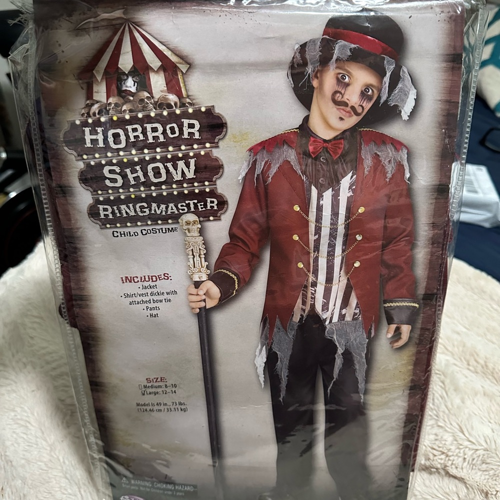 Horror Show Ringmaster Child Costume - Red and Black